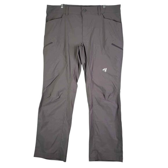 Eddie Bauer Pants First Ascent Straight Hiking Mens Size 40x32 Flat Front Gray - Picture 2 of 10